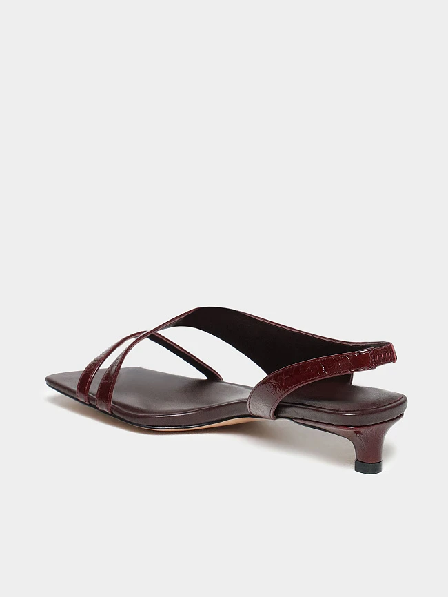 Босоножки женские летние, цвет бордовый, натуральная масляная кожа 1731370 | 3