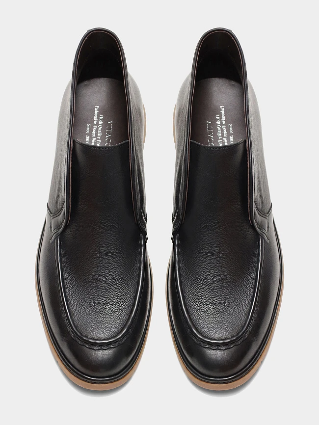 Лоферы женские демисезонные, цвет черный, натуральная кожа 1821550 | 5