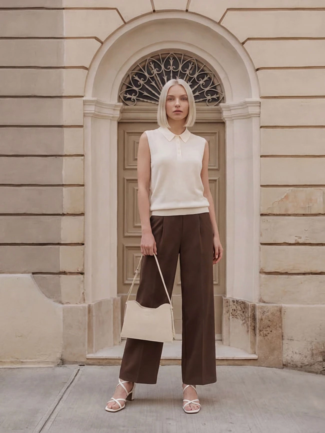 Босоножки женские летние, цвет белый, натуральная кожа 497609 | 2