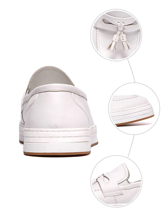 Лоферы M252888 мужские цвет белый, натуральная кожа M252888         | 5