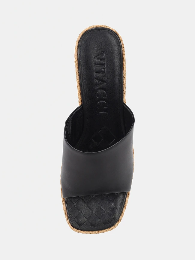 Сабо женские летние, цвет черный, натуральная кожа 1821391 | 4