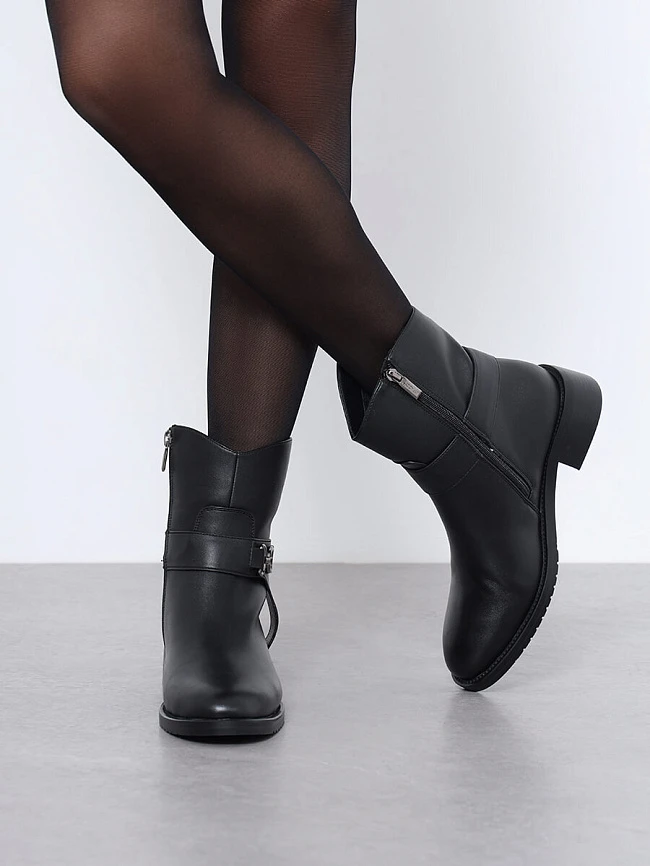 Полусапоги женские зимние, цвет черный, искусственная кожа 1848782M | 9