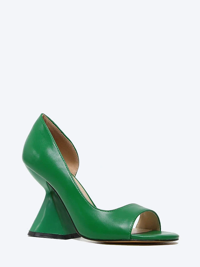 Туфли женские летние, цвет зеленый, искусственная кожа 1848482 | 1