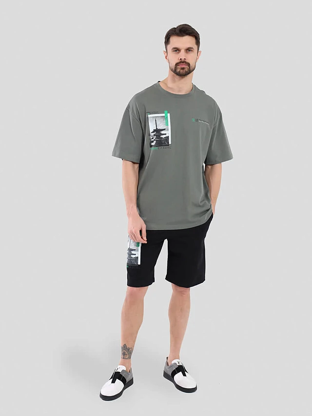 Комплект спортивный (футболка+шорты) мужские всесезонные TOM85165-18 | 1