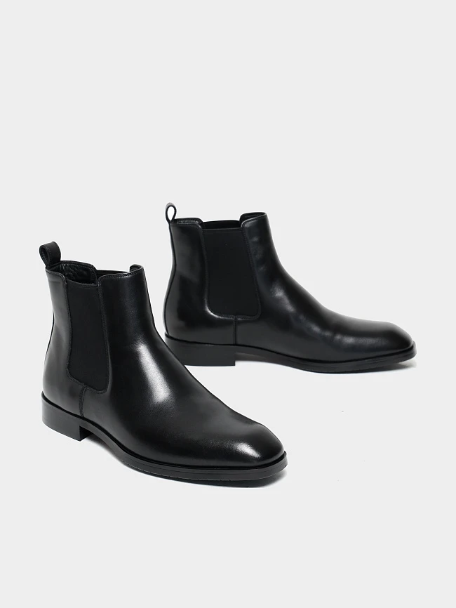 Ботинки мужские демисезонные, цвет черный, натуральная кожа M1022991 | 3