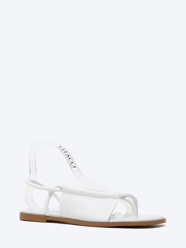 Сандалии женские летние, цвет белый, натуральная кожа 641605 | 1