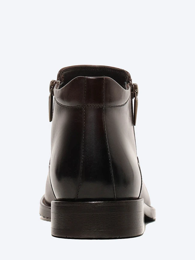 Ботинки мужские демисезонные, цвет коричневый, натуральная кожа M1023002 | 5