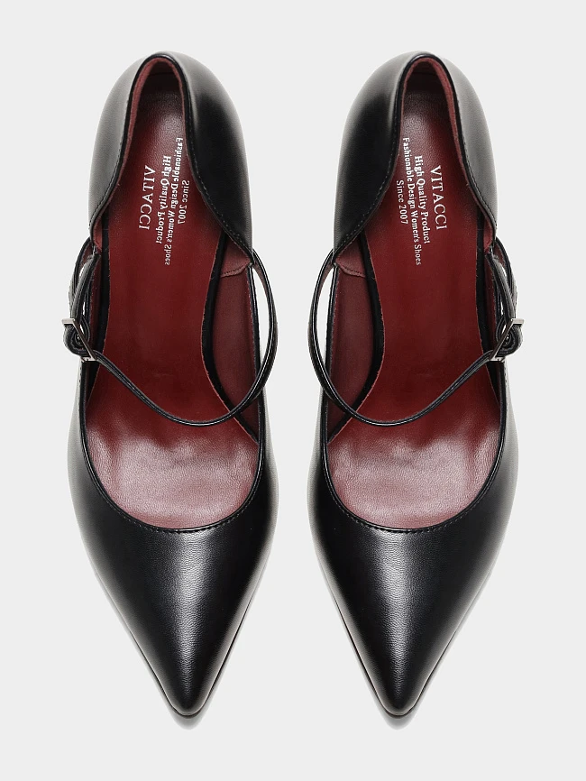 Туфли женские всесезонные, цвет черный, искусственная кожа 6550348 | 4