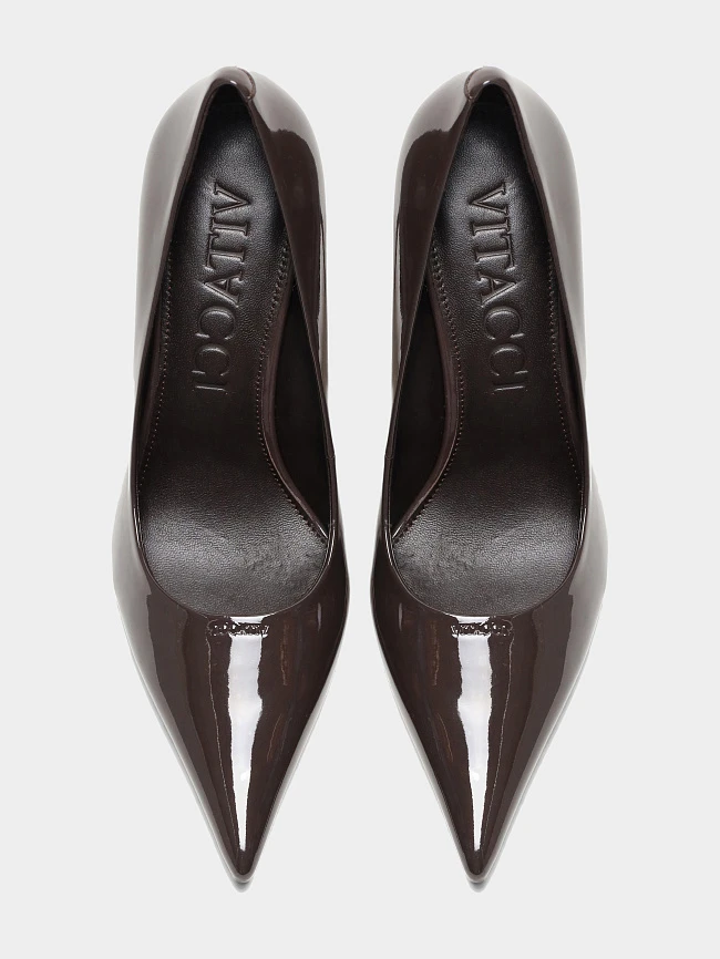 Туфли женские всесезонные, цвет коричневый, натуральная лаковая кожа 1494561 | 4