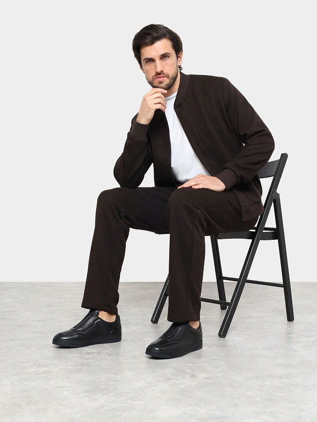 Кеды мужские демисезонные, цвет черный, натуральная кожа M1782192-1 | 11