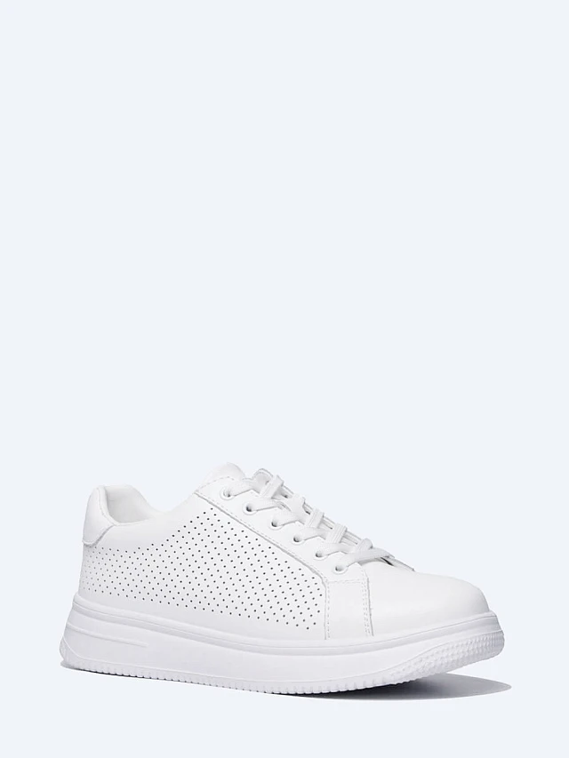 Кеды женские демисезонные, цвет белый, натуральная кожа и полимерные материалы 221020 | 1