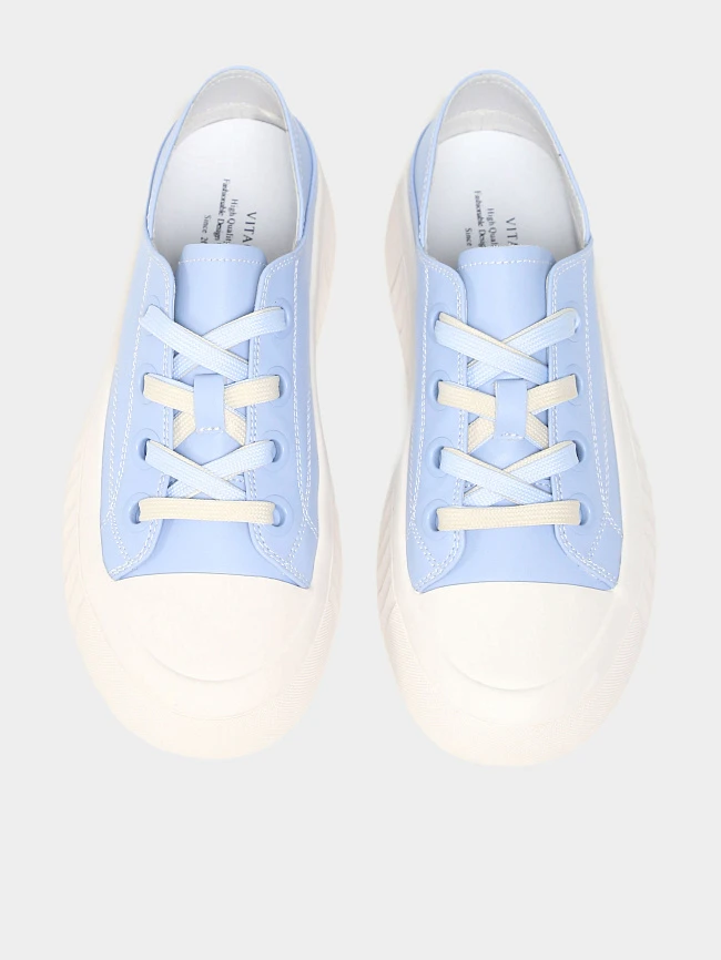 Кеды женские демисезонные, цвет голубой, натуральная кожа и полимерные материалы 6810011 | 5