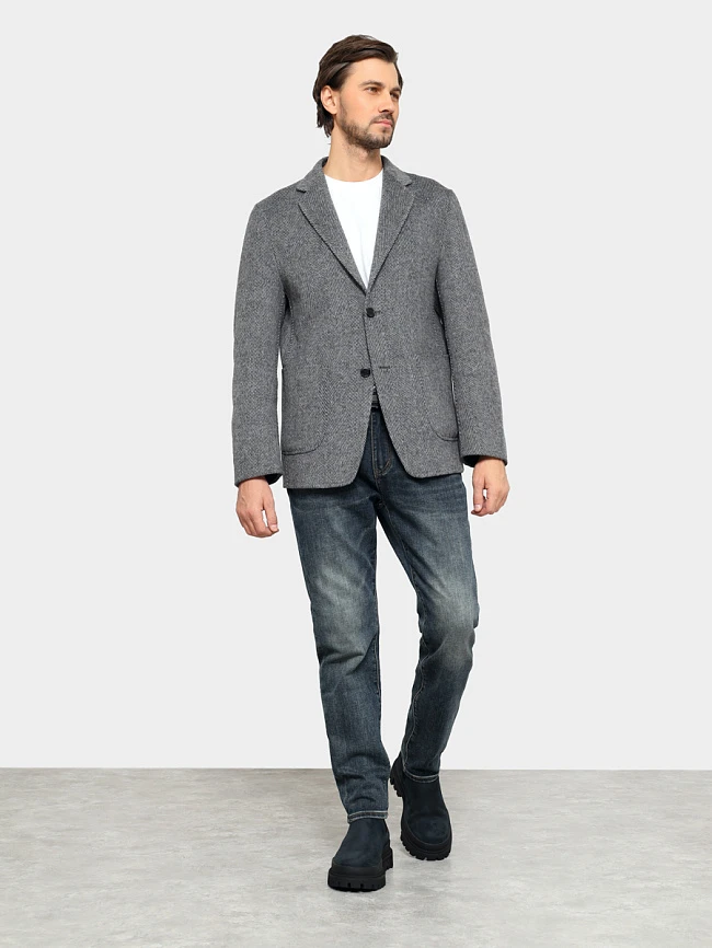 Ботинки мужские зимние, цвет синий, натуральный нубук M1022569M-1 | 11