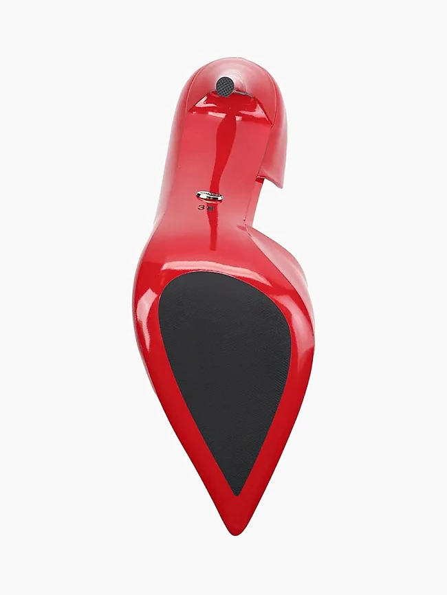 Туфли женские всесезонные, цвет красный, натуральная лаковая кожа 496080P2 | 5