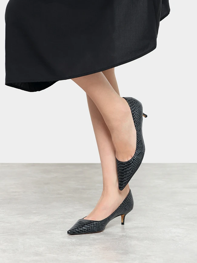 Туфли женские всесезонные, цвет графитовый, искусственная кожа 6550342 | 9