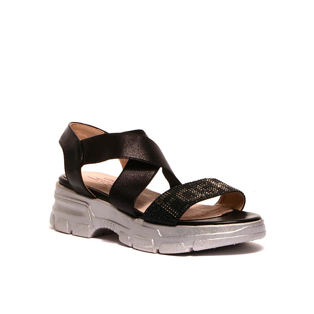 Босоножки 1842350 женские цвет черный, искусственная кожа 1842350         | 1