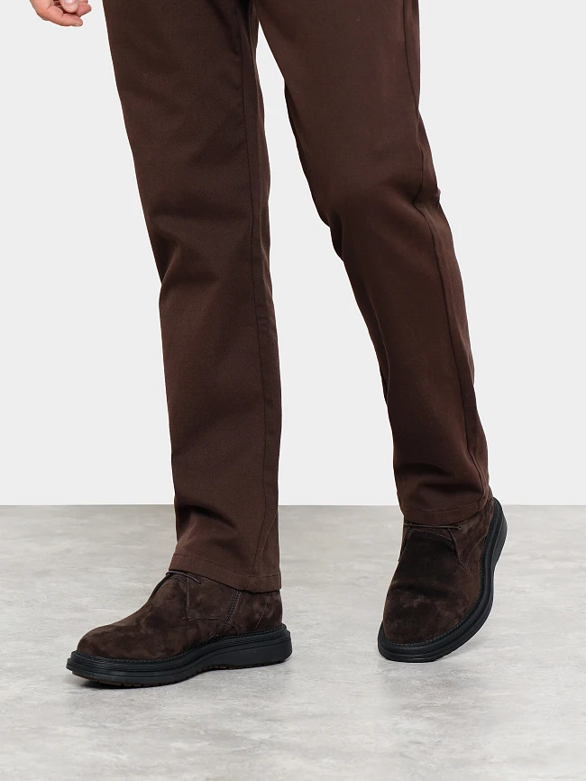 Ботинки мужские зимние, цвет коричневый, натуральный велюр M1023018M | 7