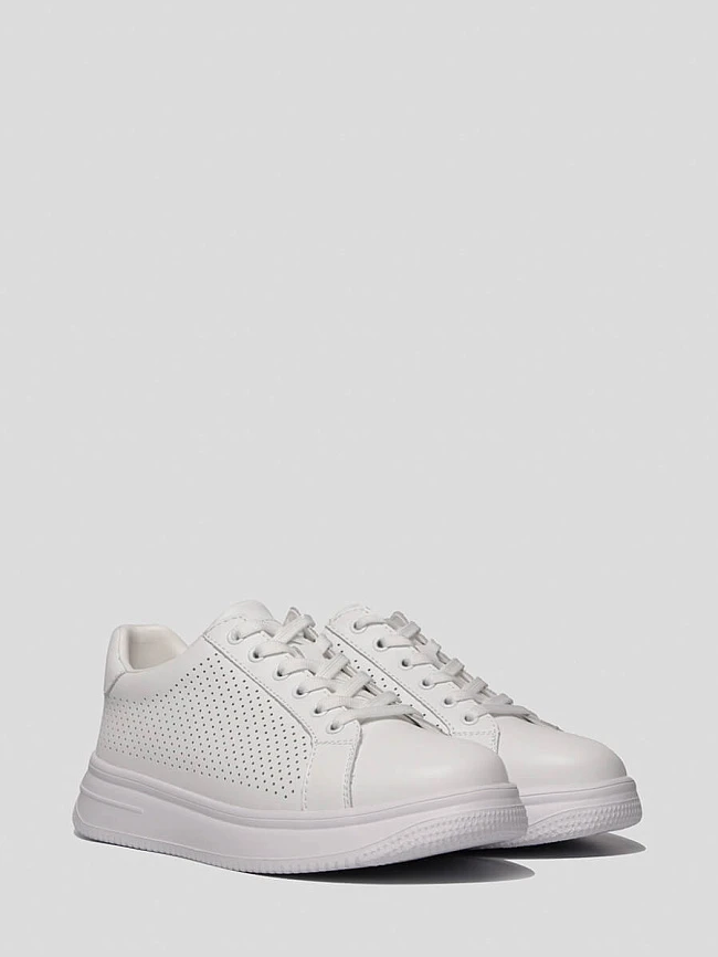 Кеды женские демисезонные, цвет белый, натуральная кожа и полимерные материалы 221020 | 4