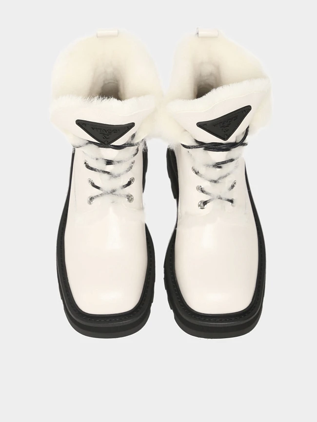 Ботинки женские зимние, цвет молочный, натуральная кожа 1820439M | 5