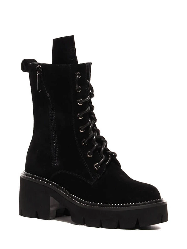 Ботинки 1012152M женские цвет черный, натуральный спилок 1012152M        | 1