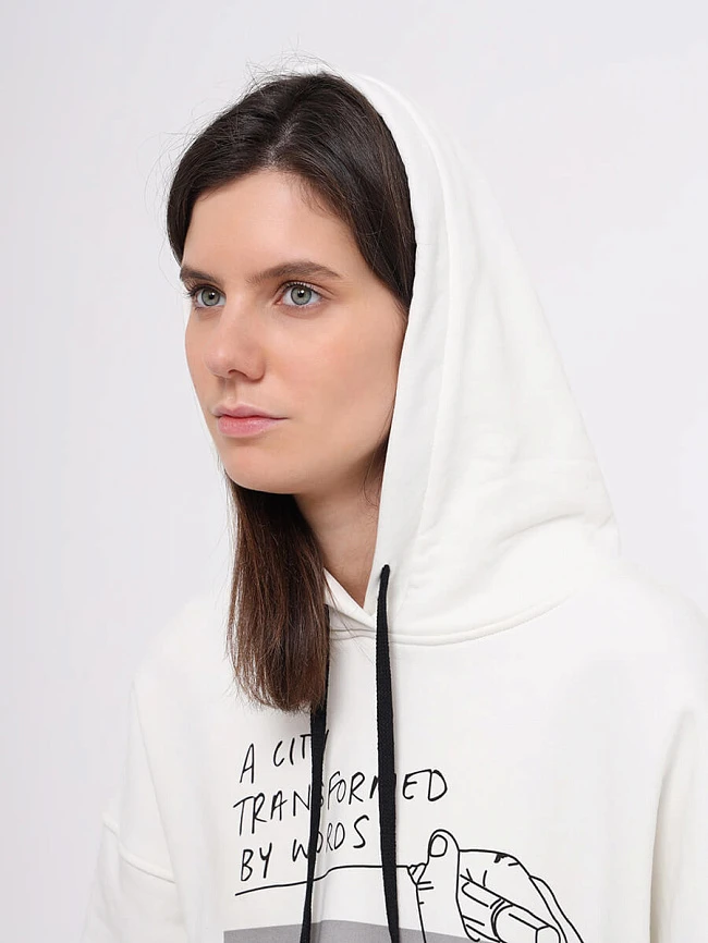 Свитшот с капюшоном женские осень-зима EF12-0048-02 | 7