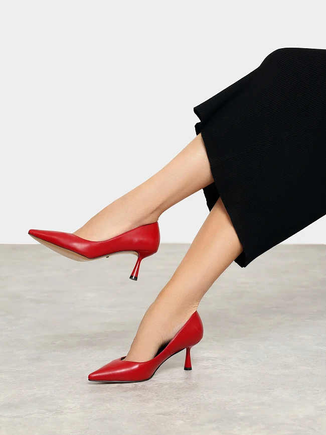 Туфли женские всесезонные, цвет красный, искусственная кожа 6550334 | 7