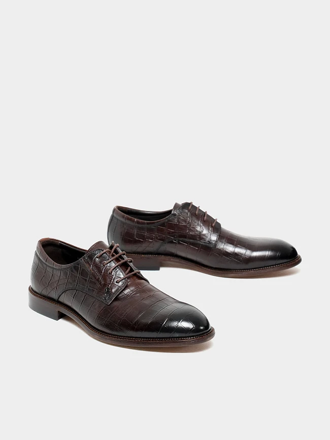 Полуботинки мужские всесезонные, цвет коричневый, натуральная кожа M1022350 | 3