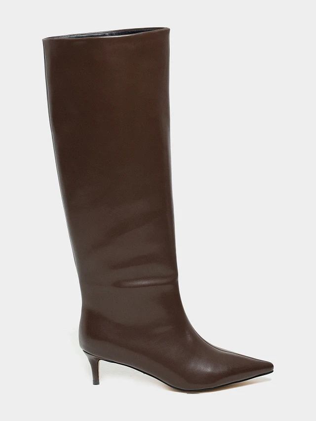 Сапоги женские демисезонные, цвет коричневый, натуральная кожа 6550306 | 1