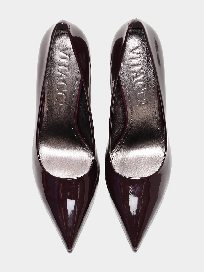 Туфли женские всесезонные, цвет бордовый, натуральная лаковая кожа 944215 | 4