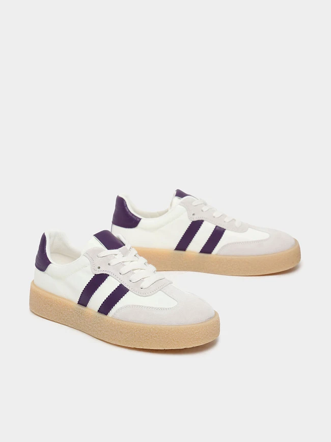 Кеды женские демисезонные, цвет молочный, текстиль/натуральный спилок 3630212 | 3