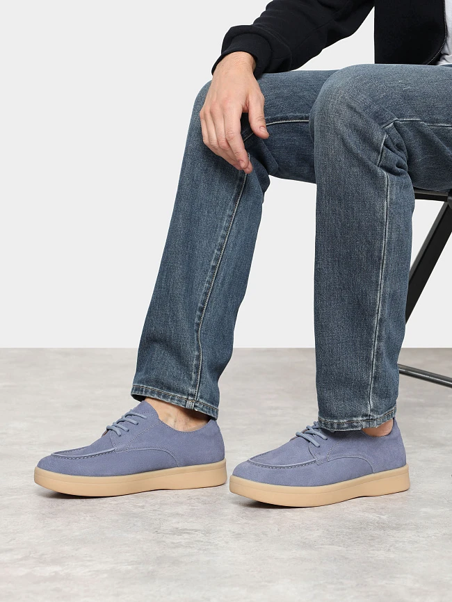 Полуботинки мужские демисезонные, цвет синий, натуральный спилок M8590061 | 12