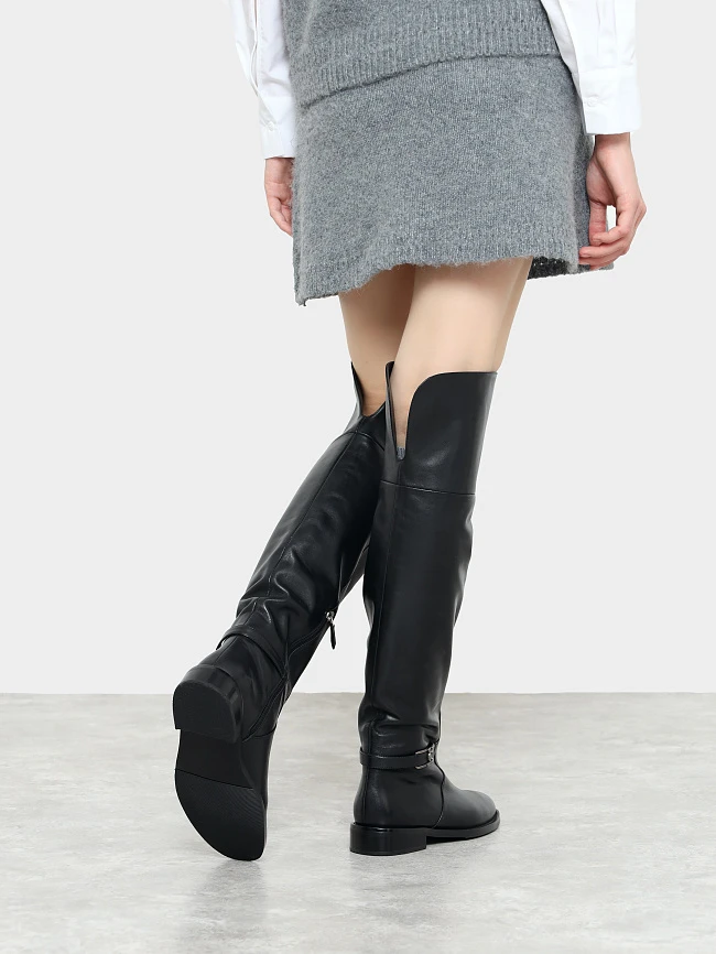 Ботфорты женские зимние, цвет черный, натуральная кожа 1494633M | 8