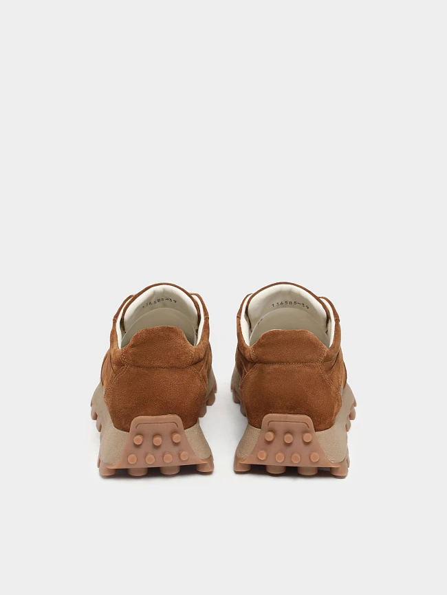 Кроссовки женские демисезонные, цвет коричневый, натуральный спилок 136585 | 6