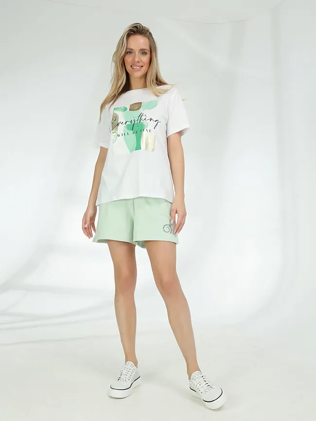 Костюм спортивный (футболка+шорты) женские всесезонные TEset05-19 | 5