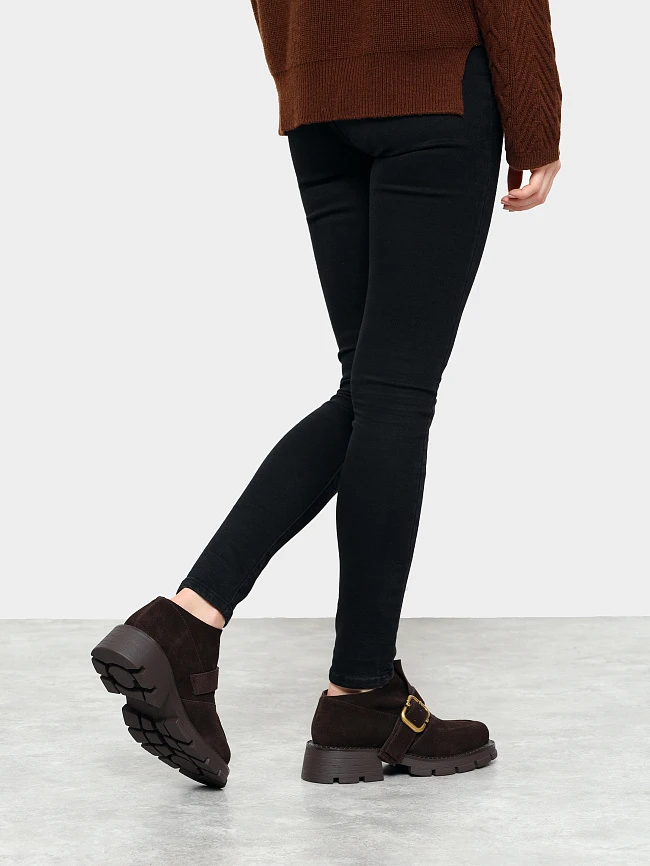 Полуботинки женские всесезонные, цвет коричневый, натуральный спилок 1731215 | 8