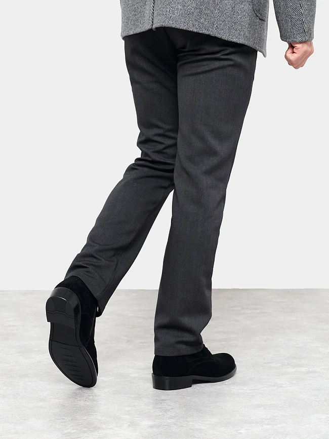 Ботинки мужские зимние, цвет черный, натуральный велюр M1022593M | 7