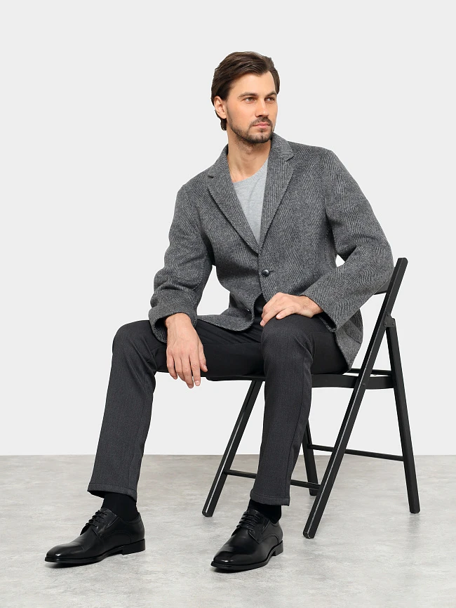 Полуботинки мужские всесезонные, цвет черный, натуральная кожа M1022940 | 11