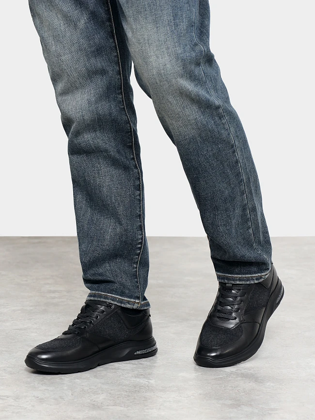 Кроссовки мужские демисезонные, цвет черный, натуральная кожа/шерсть M1782596 | 7