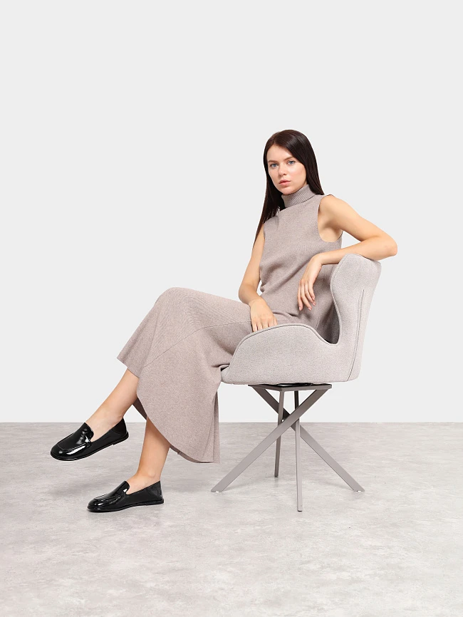 Лоферы женские всесезонные, цвет черный, натуральная кожа и полимерные материалы 1849752 | 11