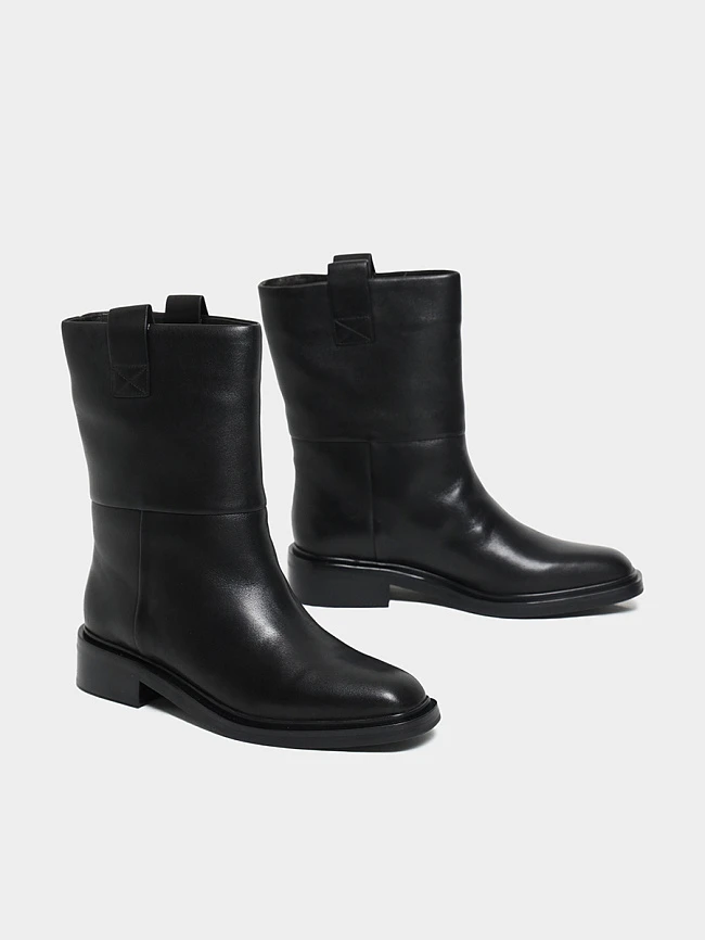 Полусапоги женские демисезонные, цвет черный, натуральная кожа 496386 | 2