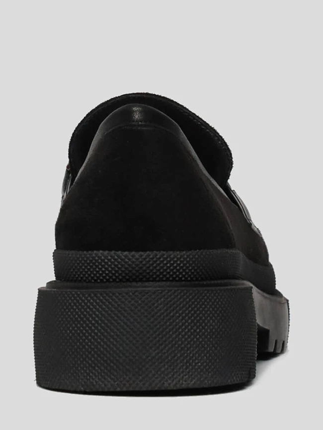 Лоферы женские всесезонные, цвет черный, искусственный велюр 1846001P | 4