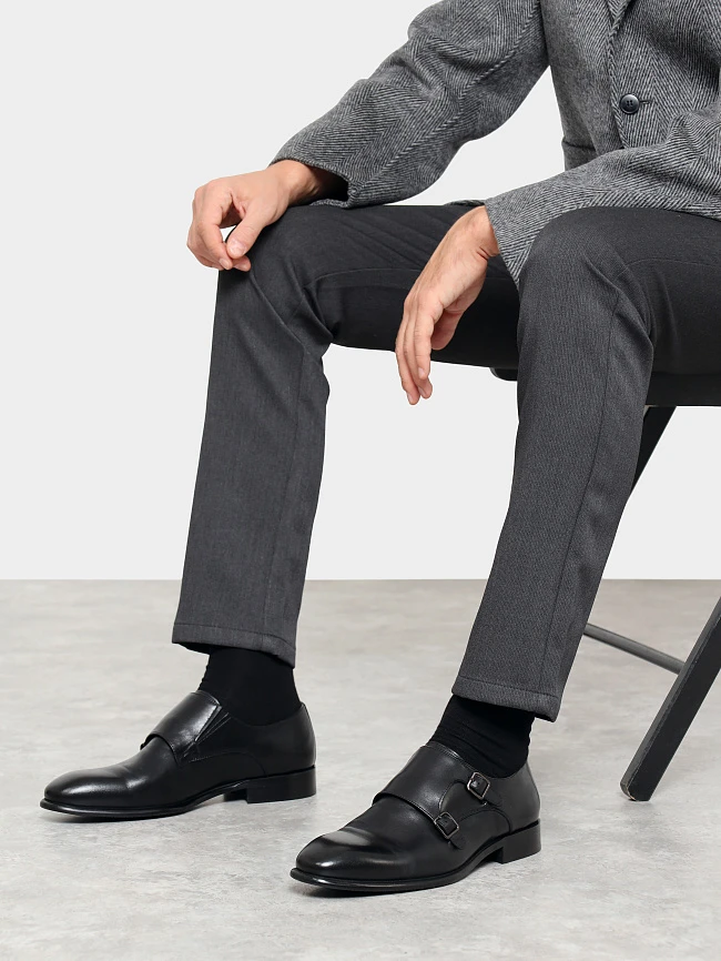 Туфли мужские всесезонные, цвет черный, натуральная кожа M1022958 | 10