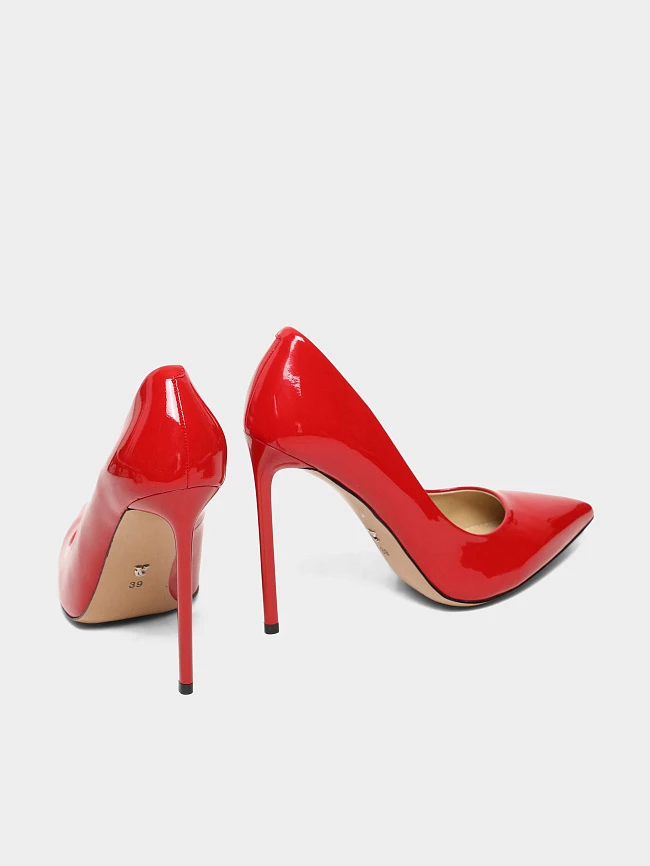 Туфли женские всесезонные, цвет красный, натуральная лаковая кожа 496259P2-2 | 3