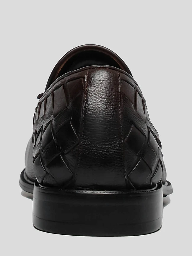 Лоферы мужские всесезонные, цвет коричневый, натуральная кожа M1781208P | 5