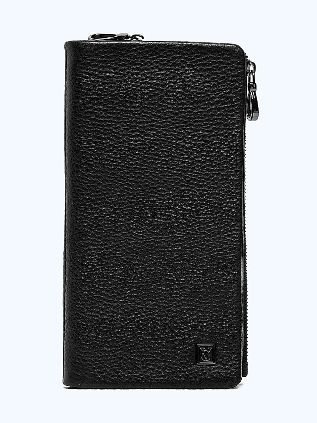 Бумажник мужской всесезонные, цвет черный, натуральная кожа TAW210-01 | 1