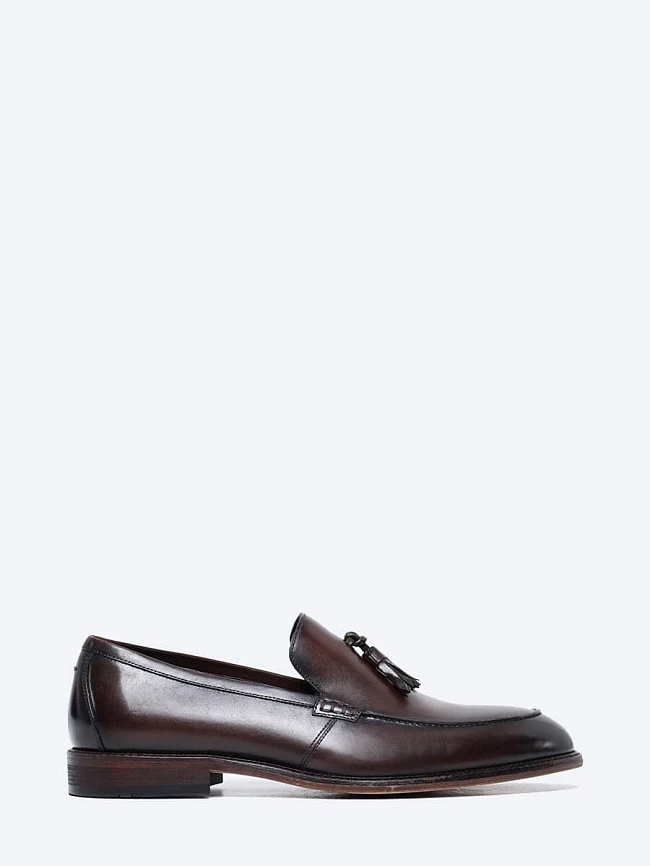 Лоферы мужские всесезонные, цвет коричневый, натуральная кожа M1022343 | 2