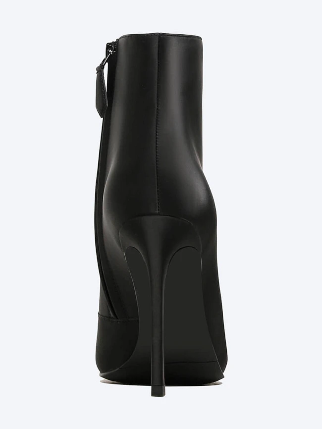 Ботильоны женские демисезонные, цвет черный, натуральная кожа/натуральный велюр 1493938-1 | 5