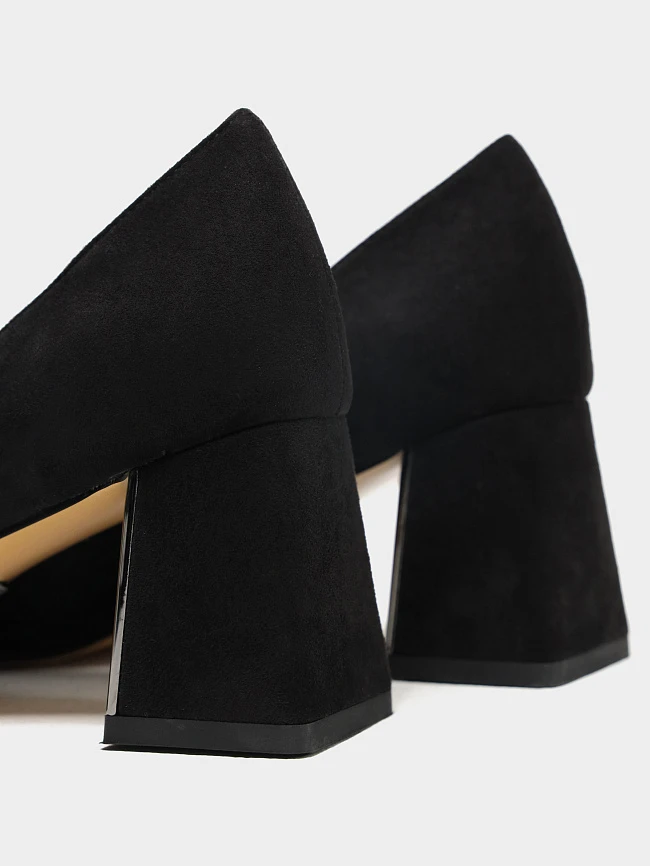 Туфли женские всесезонные, цвет черный, искусственный велюр 6550363-2 | 6