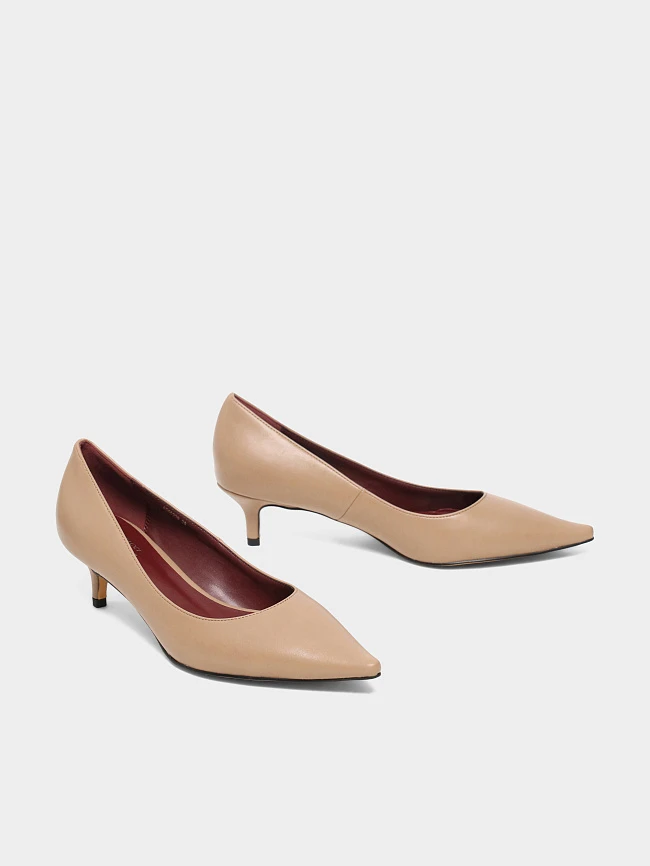 Туфли женские всесезонные, цвет бежевый, искусственная кожа 6550339 | 3