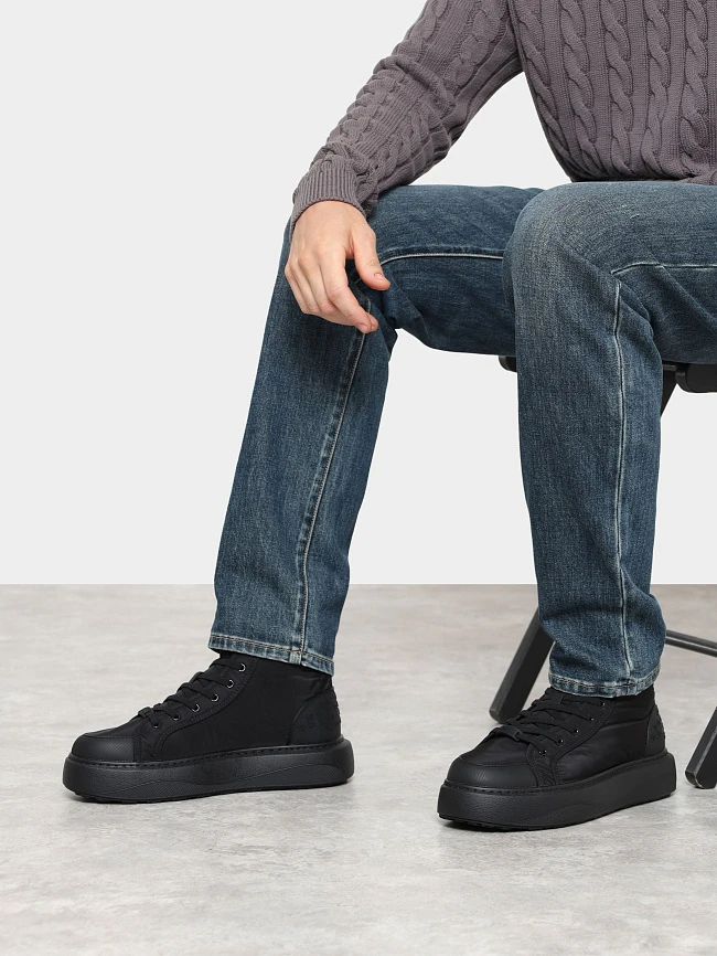 Кеды мужские зимние, цвет черный, текстиль M03052M | 11